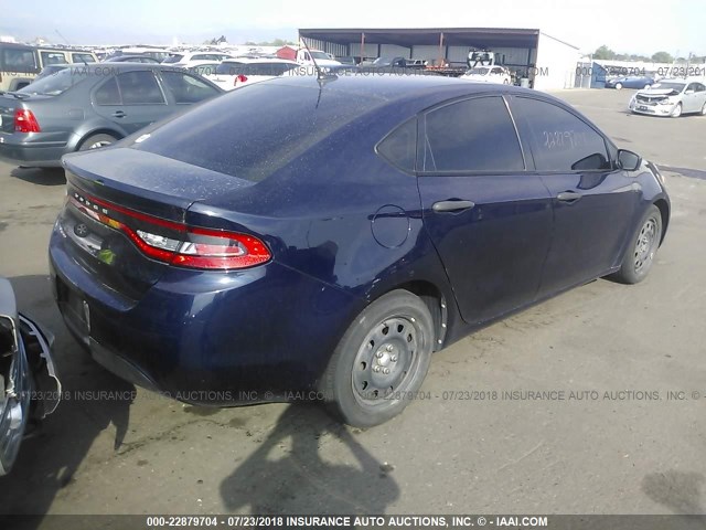 1C3CDFAA1DD231102 - 2013 DODGE DART SE/AERO Dark Blue photo 4