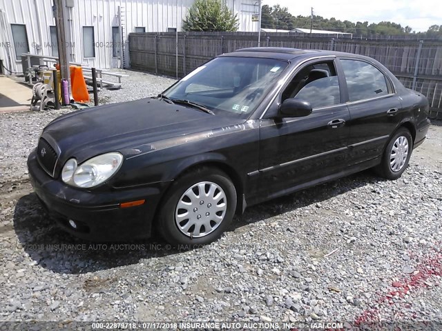 KMHWF25H62A694205 - 2002 HYUNDAI SONATA GL BLACK photo 2