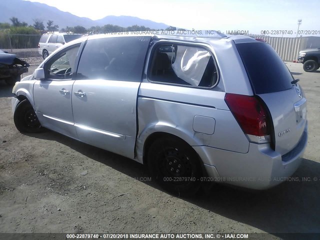 5N1BV28U37N111180 - 2007 NISSAN QUEST S/SE/SL SILVER photo 3