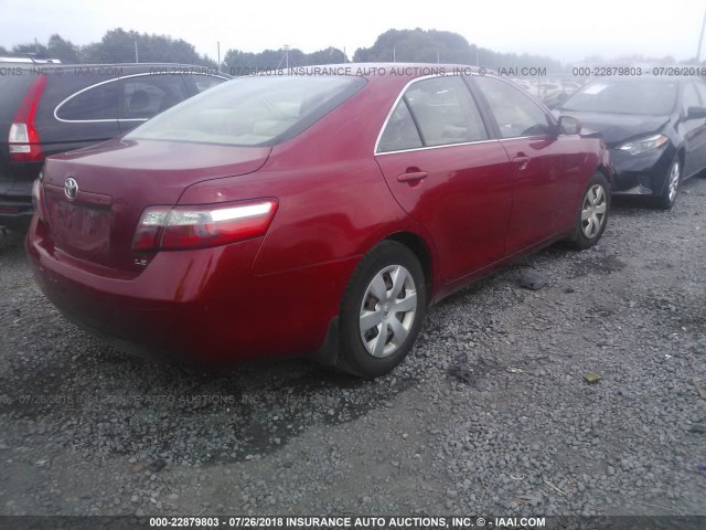 JTNBE46K773002102 - 2007 TOYOTA CAMRY NEW GENERAT CE/LE/XLE/SE RED photo 4