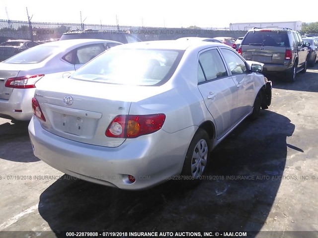 JTDBL40E799063527 - 2009 TOYOTA COROLLA LE/XLE SILVER photo 4