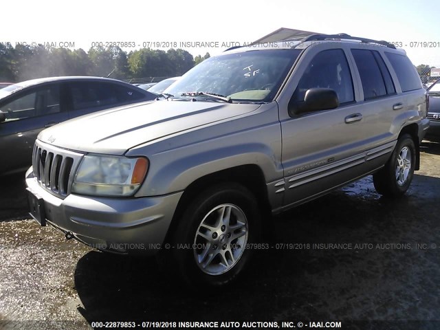 1J4GW58N2YC378156 - 2000 JEEP GRAND CHEROKEE LIMITED GRAY photo 2