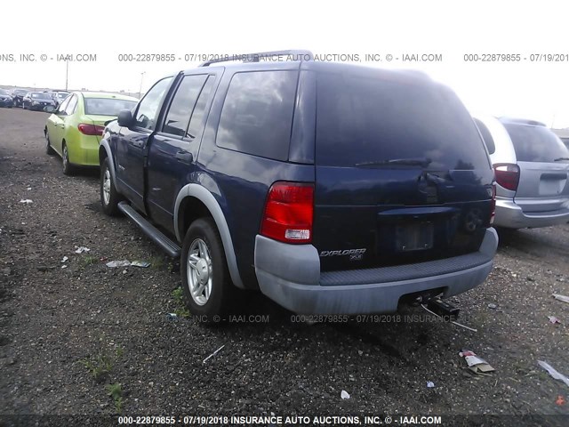 1FMZU62E22ZC46632 - 2002 FORD EXPLORER XLS BLUE photo 3