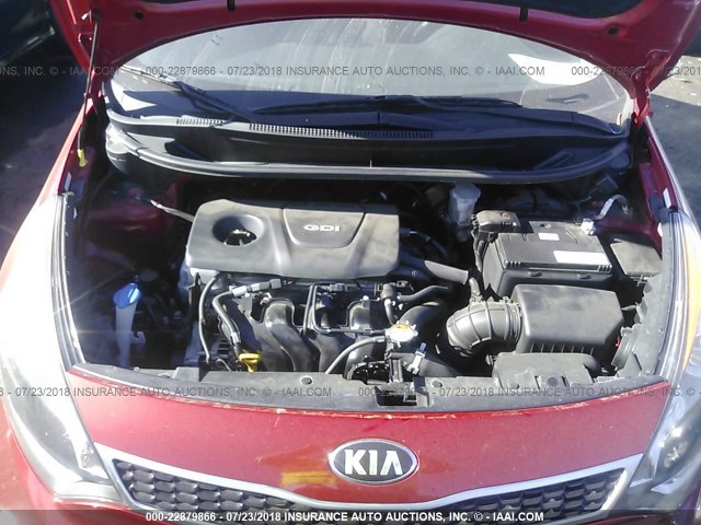 KNADN5A32H6036545 - 2017 KIA RIO EX/SX RED photo 10