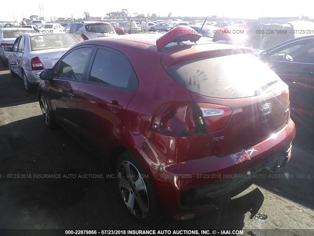 KNADN5A32H6036545 - 2017 KIA RIO EX/SX RED photo 3