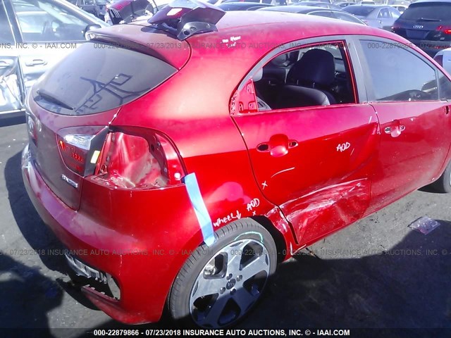 KNADN5A32H6036545 - 2017 KIA RIO EX/SX RED photo 6