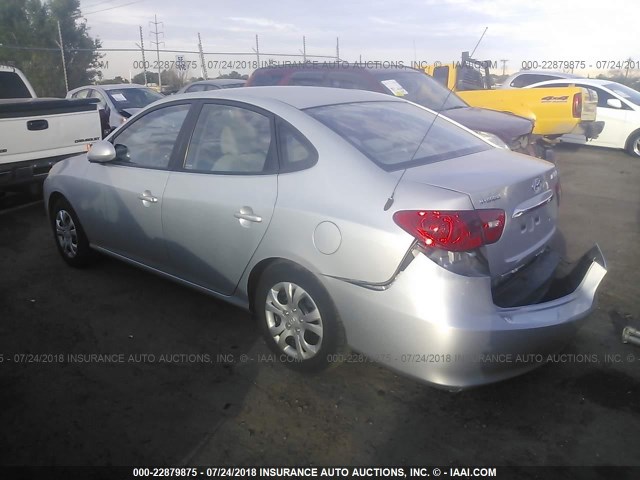 KMHDU4AD3AU022773 - 2010 HYUNDAI ELANTRA BLUE/GLS/SE SILVER photo 3