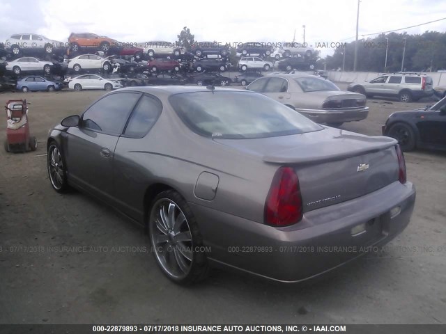 2G1WJ15K569233211 - 2006 CHEVROLET MONTE CARLO LS 棕色 照片 3