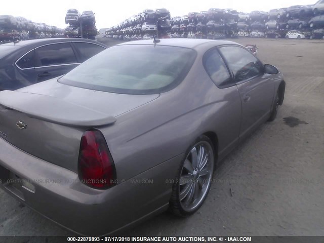 2G1WJ15K569233211 - 2006 CHEVROLET MONTE CARLO LS 棕色 照片 4