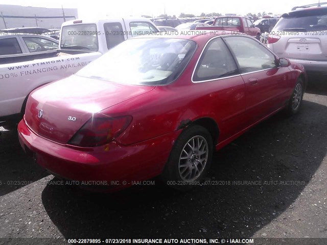 19UYA2253XL014781 - 1999 ACURA 3.0CL RED photo 4