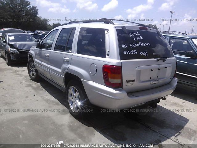 1J8GX68J54C287116 - 2004 JEEP GRAND CHEROKEE OVERLAND SILVER photo 3