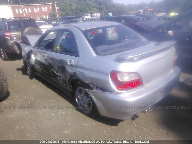 JF1GD29642H524798 - 2002 SUBARU IMPREZA WRX SILVER photo 3