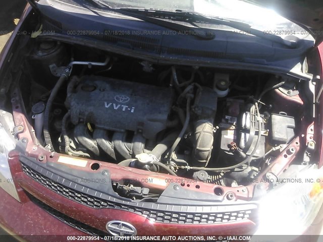JTKKT624565007680 - 2006 TOYOTA SCION XA MAROON photo 10
