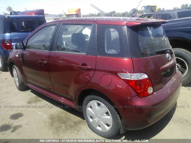 JTKKT624565007680 - 2006 TOYOTA SCION XA MAROON photo 3