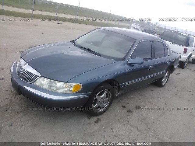 1LNHM97V41Y662532 - 2001 LINCOLN CONTINENTAL  BLUE photo 2