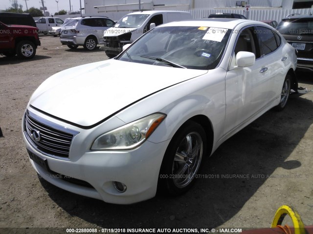 JN1BY1AP6BM321655 - 2011 INFINITI M37 WHITE photo 2