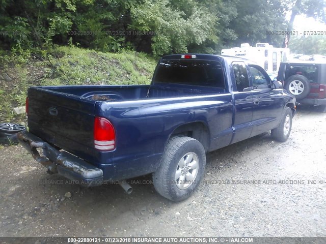 1D7HL32X03S378338 - 2003 DODGE DAKOTA SPORT BLUE photo 4