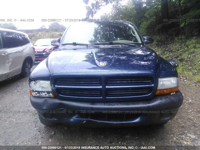 1D7HL32X03S378338 - 2003 DODGE DAKOTA SPORT BLUE photo 6