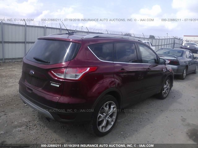 1FMCU0J93DUB05799 - 2013 FORD ESCAPE TITANIUM RED photo 4