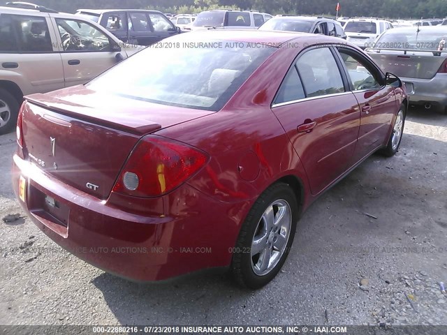 1G2ZH58N574244263 - 2007 PONTIAC G6 GT RED photo 4