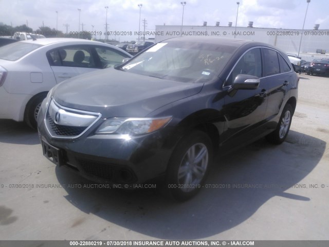 5J8TB3H34EL002705 - 2014 ACURA RDX GRAY photo 2