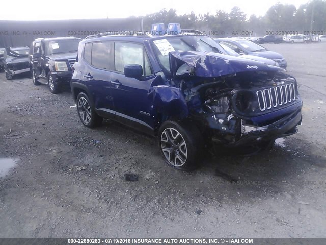 ZACCJBBT0GPD04754 - 2016 JEEP RENEGADE LATITUDE BLUE photo 1