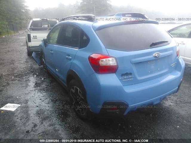 JF2GPADC9G8245168 - 2016 SUBARU CROSSTREK PREMIUM Niebieski zdjęcie 3