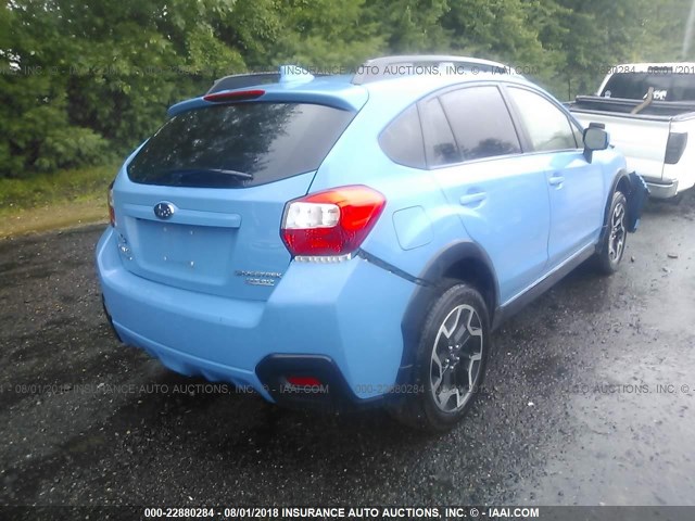 JF2GPADC9G8245168 - 2016 SUBARU CROSSTREK PREMIUM BLUE photo 4