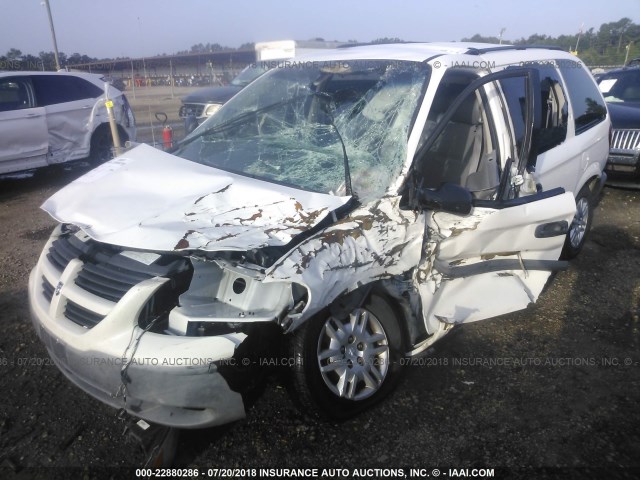 1D4GP25R57B238442 - 2007 DODGE CARAVAN SE WHITE photo 2