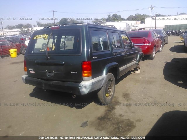 1J4FF68S7XL526971 - 1999 JEEP CHEROKEE SPORT/CLASSIC Zielony zdjęcie 4