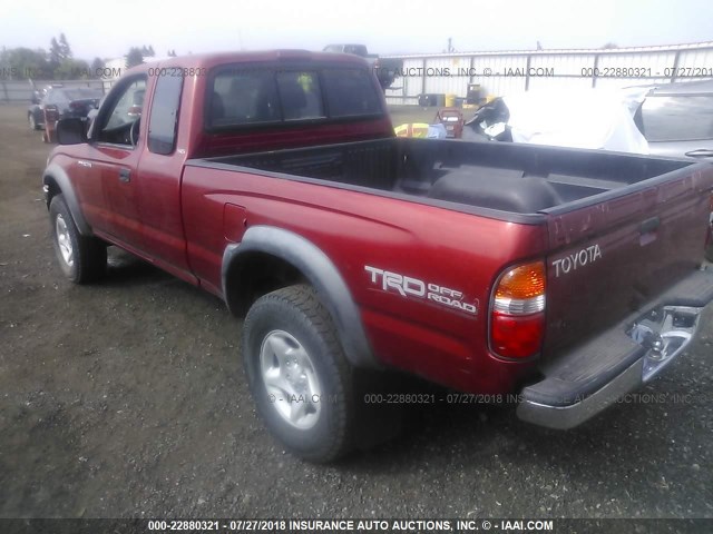 5TESN92N51Z817974 - 2001 TOYOTA TACOMA XTRACAB PRERUNNER RED photo 3