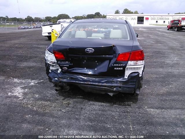 4S3BMBA69C3013800 - 2012 SUBARU LEGACY 2.5I BLUE photo 6