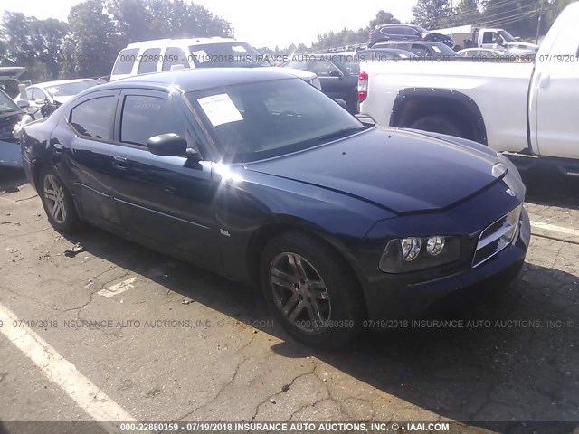 2B3KA43G76H401119 - 2006 DODGE CHARGER SE/SXT BLUE photo 1