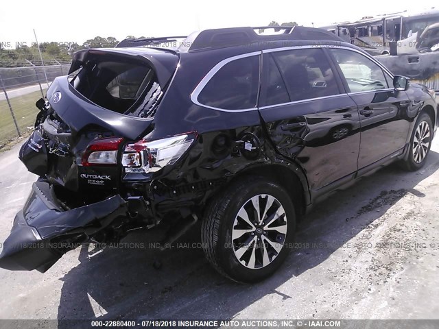 4S4BSANCXF3272991 - 2015 SUBARU OUTBACK 2.5I LIMITED BLACK photo 4