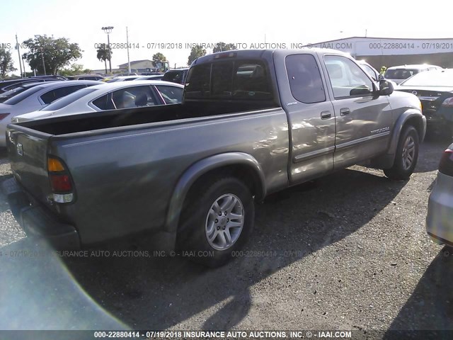 5TBRT38193S439611 - 2003 TOYOTA TUNDRA ACCESS CAB LIMITED GRAY photo 4