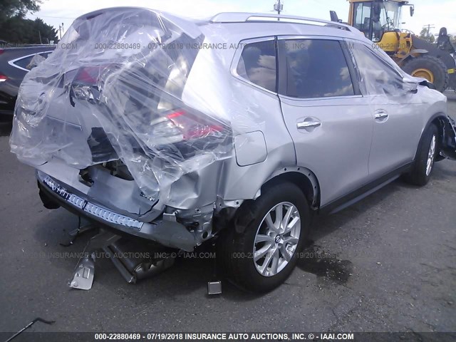 KNMAT2MV1HP526461 - 2017 NISSAN ROGUE S/SV SILVER photo 4