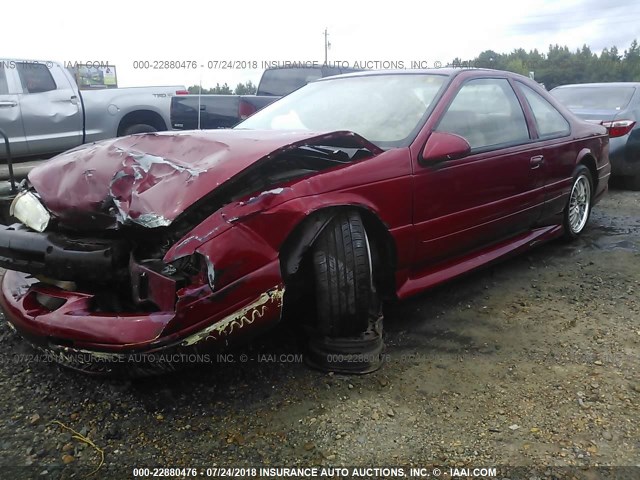 1FALP62W0VH144157 - 1997 FORD THUNDERBIRD LX RED photo 2