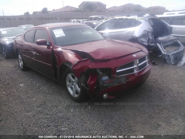 2B3CA3CV8AH163738 - 2010 DODGE CHARGER SXT RED photo 1