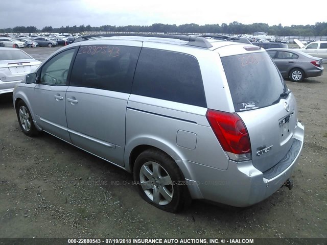 5N1BV28U94N351586 - 2004 NISSAN QUEST S/SE/SL SILVER photo 3