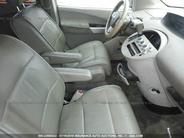 5N1BV28U94N351586 - 2004 NISSAN QUEST S/SE/SL SILVER photo 5