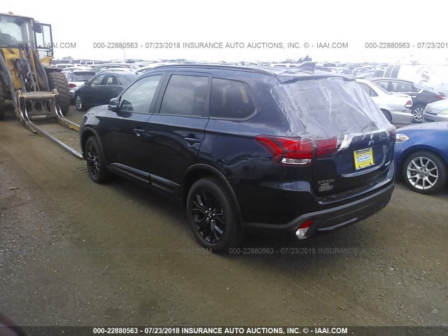 JA4AZ3A31JZ022732 - 2018 MITSUBISHI OUTLANDER SE/SEL Dark Blue photo 3