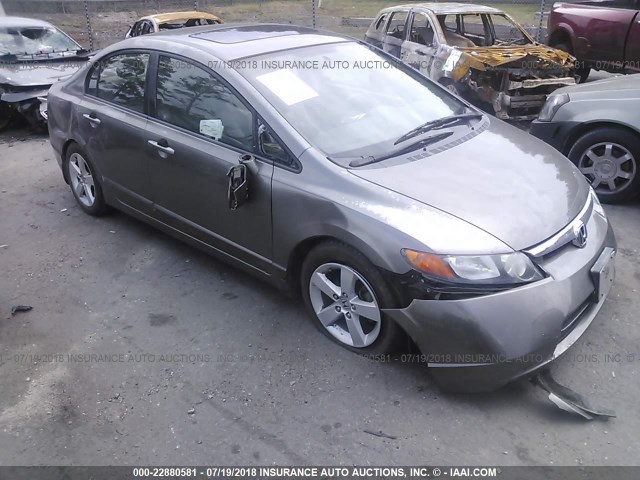 2HGFA16938H504845 - 2008 HONDA CIVIC EXL ნაცრისფერი ფოტო 1