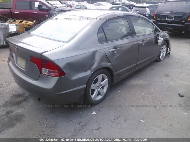 2HGFA16938H504845 - 2008 HONDA CIVIC EXL ნაცრისფერი ფოტო 4