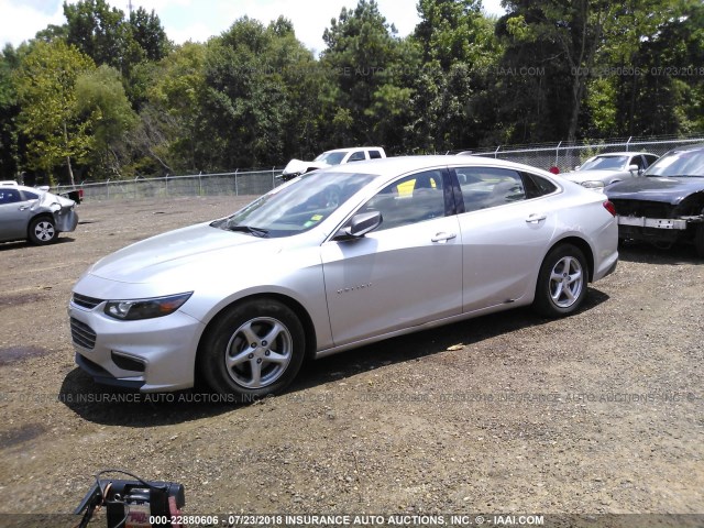1G1ZB5STXGF171392 - 2016 CHEVROLET MALIBU LS ვერცხლისფერი ფოტო 2