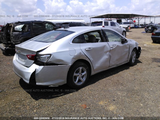 1G1ZB5STXGF171392 - 2016 CHEVROLET MALIBU LS ვერცხლისფერი ფოტო 4
