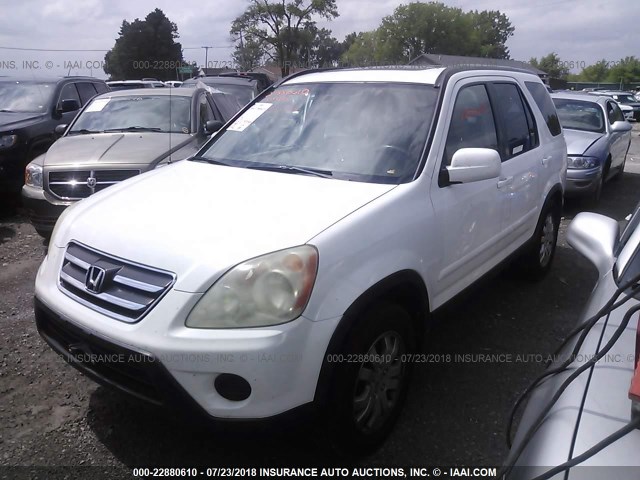 SHSRD789X5U331659 - 2005 HONDA CR-V SE/EX WHITE photo 2