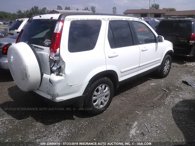 SHSRD789X5U331659 - 2005 HONDA CR-V SE/EX WHITE photo 4