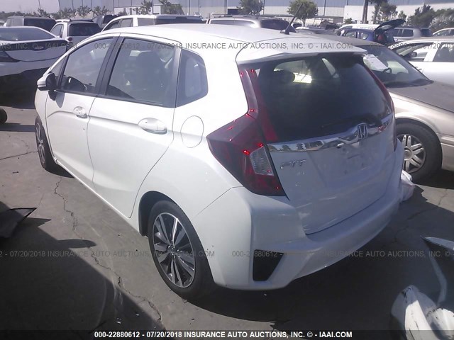 JHMGK5H74HS009077 - 2017 HONDA FIT EX/EXL WHITE photo 3