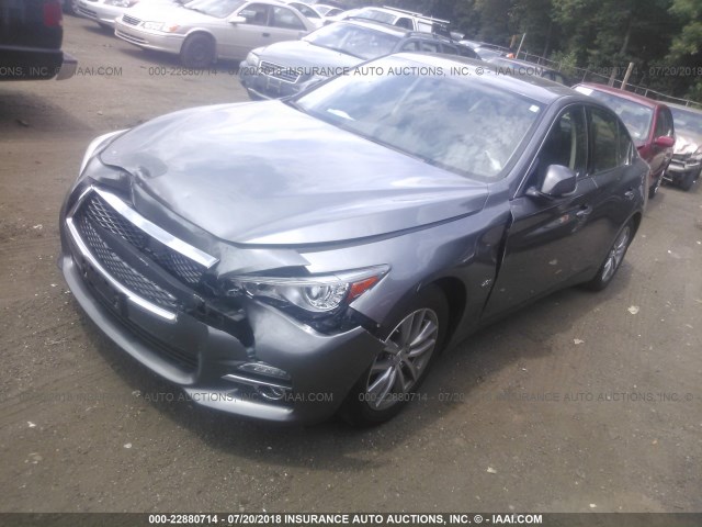 JN1CV7AR6GM251695 - 2016 INFINITI Q50 PREMIUM GRAY photo 2