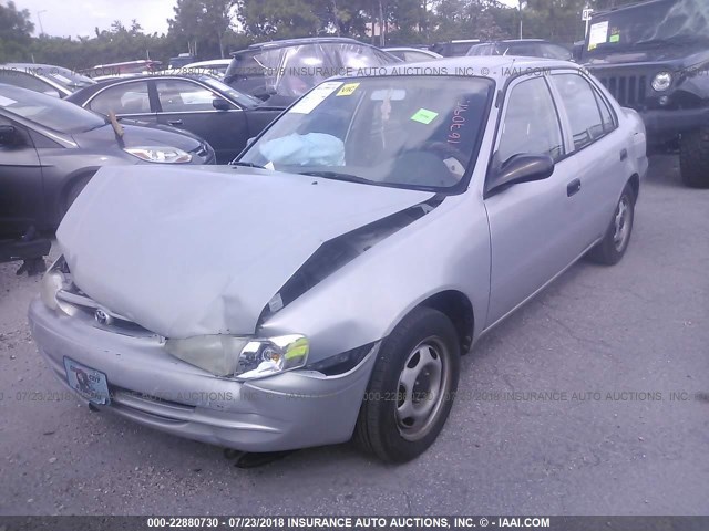 1NXBR12E9XZ167095 - 1999 TOYOTA COROLLA VE/CE/LE SILVER photo 2